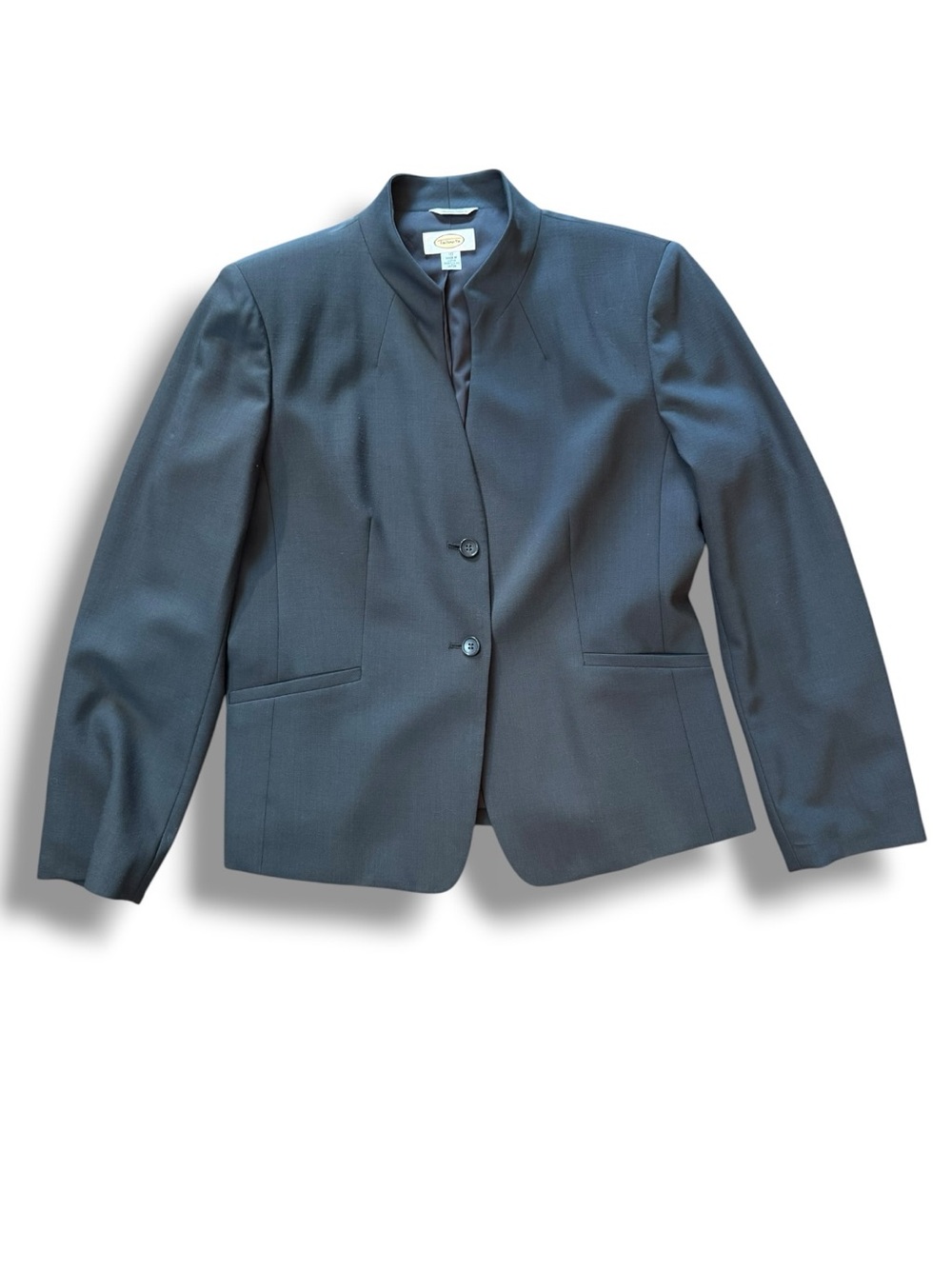 Talbots Black Women's Jacket Italian Fabric 98% Wool Size 10